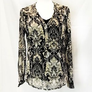 INC NWT Pullover Semi-Sheer Blouse w Camisole